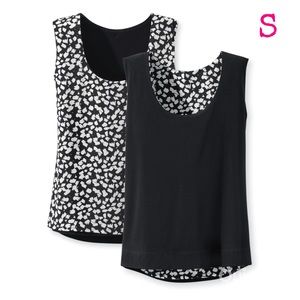 S - NWT Tiana B. Travel Easy Reversible Print Tank